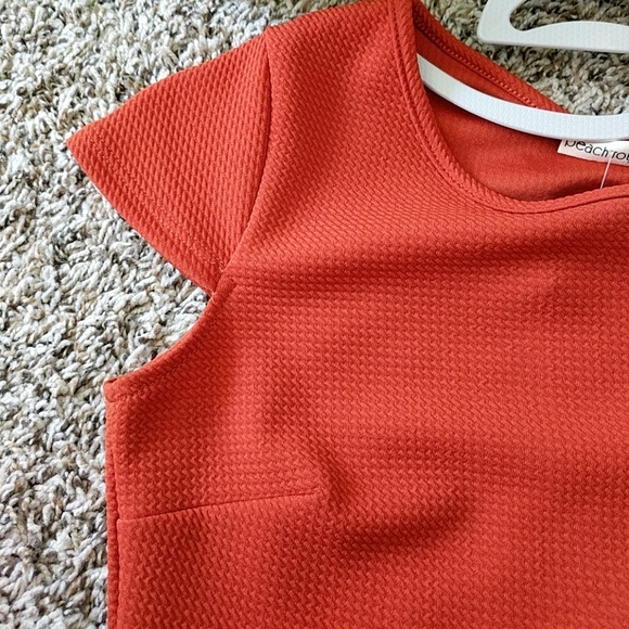 Dark Orange A-line Dress - Picture 3 of 3